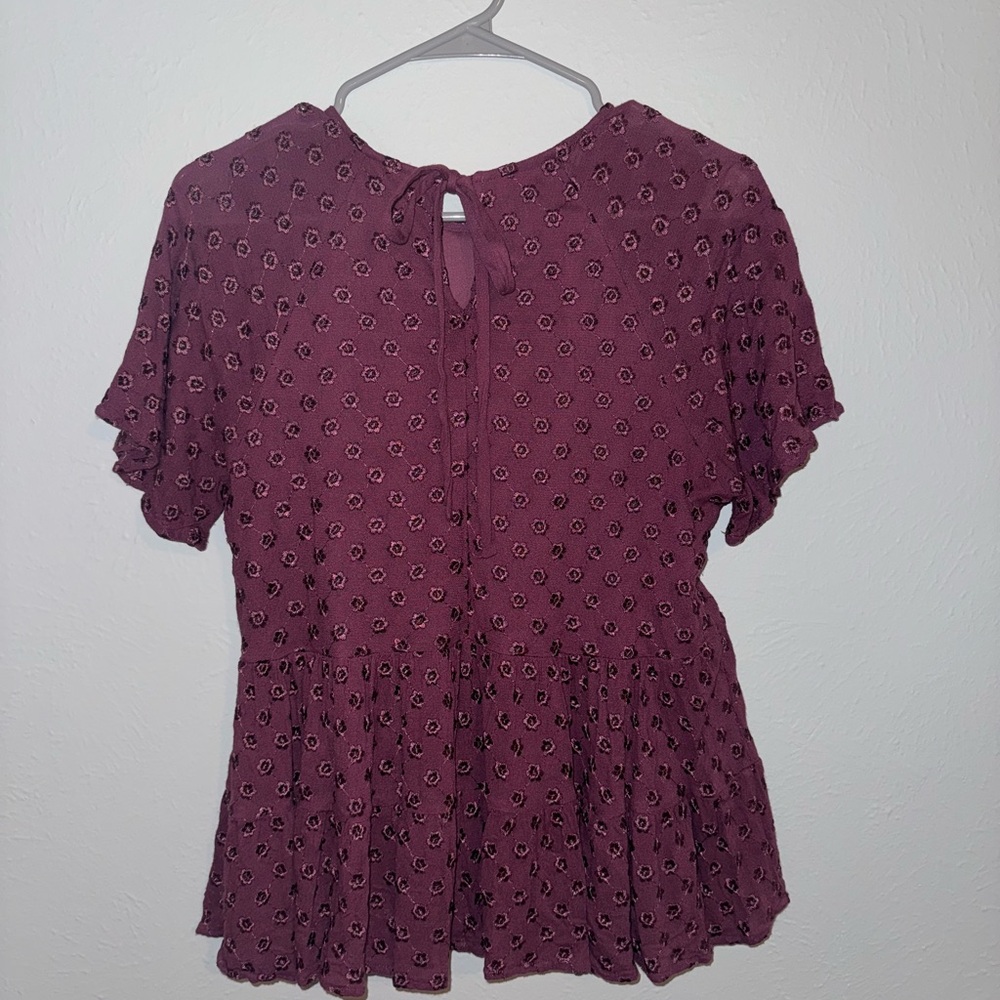 Altar'd State Plum Patterned Blouse